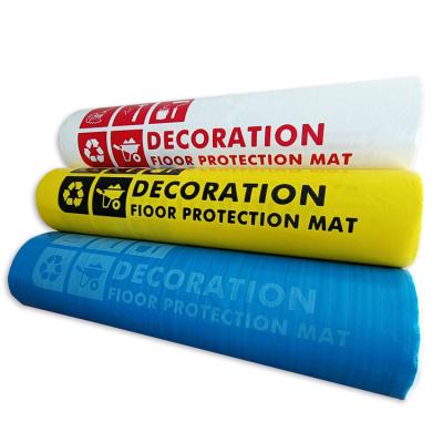 China Thickened Anti-leakage Floor Moisture-proof Non-woven Carpet Protective Film Double-Layer Thickened Protective Film for sale