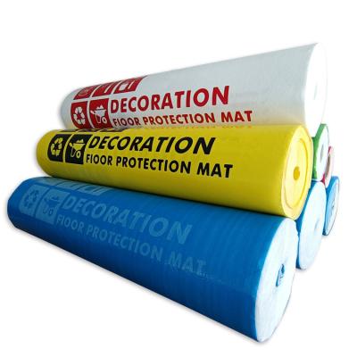 China Decoration Moisture-proof Wooden Non-woven Floor Mat Mulch Flooring Construction Site Construction Film Window Epe Protective Film for sale