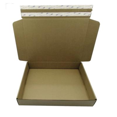 China Small Recyclable Simple Logo Paper Post Shipping Mailer Box Cardboard Packaging Paper Custom Packaging Box With Self Adhesive for sale