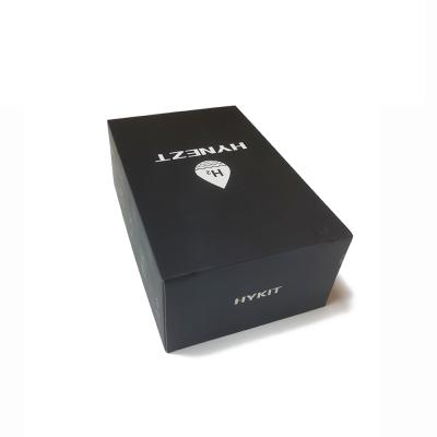 China Recyclable Custom Printed Luxury Cardboard Paper Covered Boxes Design Logo Packaging Black Storage Gift Box for sale