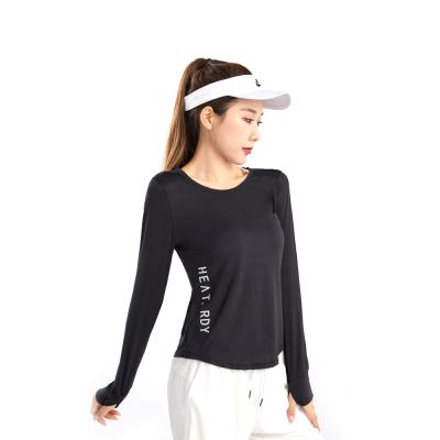 China Custom High Quality Breathable Polyester Spandex Women's Long Sleeve Sports Yoga Lowest Price Casual Top for sale