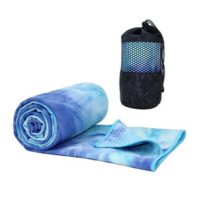 China Cubierta de esterco de yoga de fibra microfibra suétea Antiderrapante Negro esterco de yoga caliente Toallita de poliéster Toallita de yoga de microfibra en venta