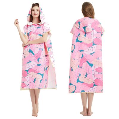 China Custom Microfiber Poncho Towel Women Man Ponchos Beach Towel for sale