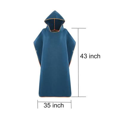 China Wholesale Custom Logo Quick Dry Microfiber Surf Fast Dry Hooded Poncho Towel For Adults for sale