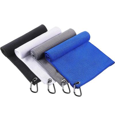 China Large Golf Tour Towels Magnetic Custom Microfiber Sports Golf Fishing Towel for sale