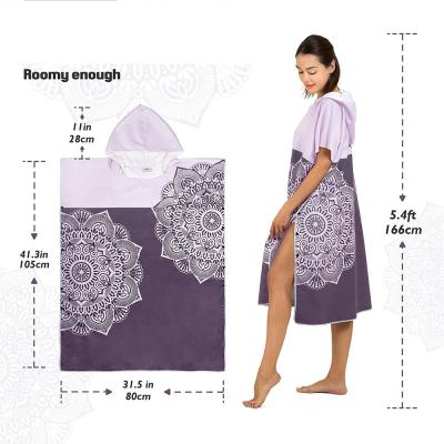 Chine Été grosse et sèche en microfibre poncho serviette sans sable serviette de plage à vendre