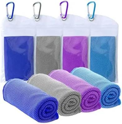 China Convenient Packaging Gym Sport Towel Polyester Microfiber Instant Cooling Towel for sale