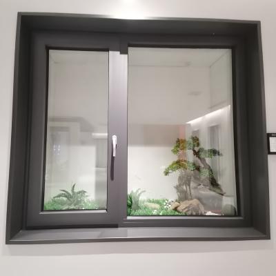 China Sliding Thermal Break Low-E Powder Coated Color Aluminum Windows for sale