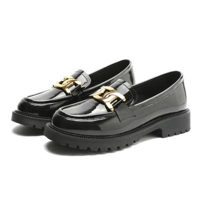 China Women's S Square Buckle Waterproof Flat Shoes Women's Popular High Quality Autumn OEM Customized Spring Style Girls Loafers for sale