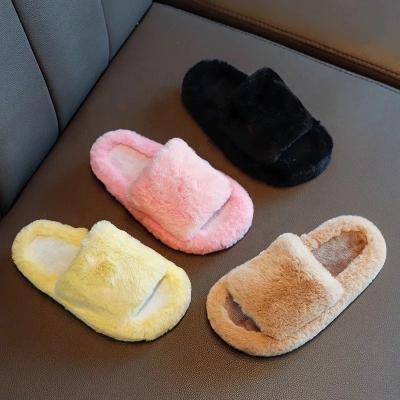 China Wholesale Lightweight Customize Fashion Designer 2020 Indoor Pink Fuzzy Plush Ladies Furry Slippers Outdoor House Bedroom For Women for sale