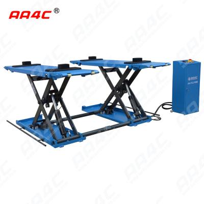 China AA4C Mid Rise Vehicle Ramp Car Lift 1M High 3T Capacity Auto Scissor Lift Open AA-TCL3100EB 3T for sale