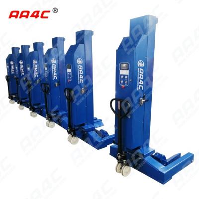 China AA4C 20T 30T 40T Hydraulic Heavy Duty Cordless Mobile Bus Truck Lift 4 Post Truck Combo Ramp 1160*1140*2370mm for sale