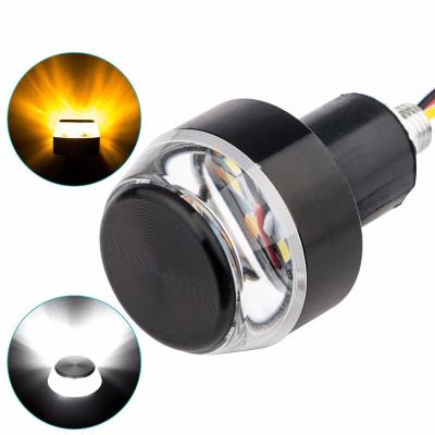 China ABS+LED End Turn Signal Light Motorcycle LED Handle Bar For 22mm Handlebar Signal Light Blinker for sale