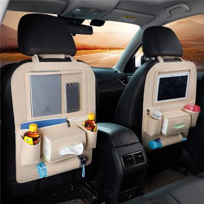 China New Flags Cup Holder Car Styling Seat Organizer Tablet Stand Car Cloth Hanging Bag for sale