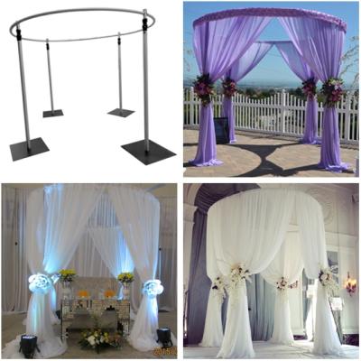 China Adjustable Ballroom Support Frame Pipe and Drape Curved Canopy Pipe and Drape for Wedding and Events for sale