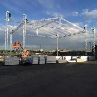 China big project 6082-T6 aluminum stage roof tent truss display used for outdoor events music concert for sale