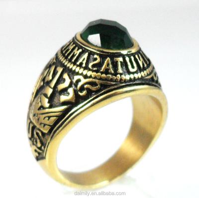 China Wholesale Cheap Unique Vintage Stainless Steel Jewelry Daimily Custom Military Rings Punk Gold for sale