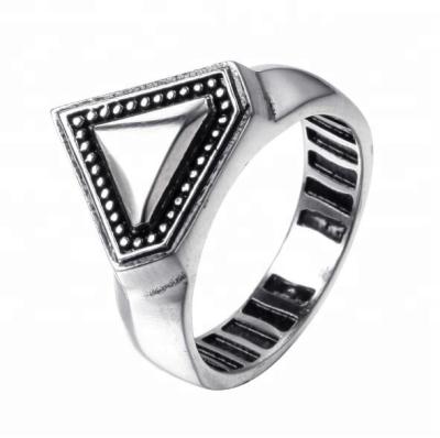 China New Punk Style Fashion Jewelry Stainless Steel Diamond Design Women Ring DM 368 for sale