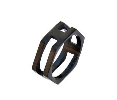 China CLASSIC Jewelry Fashion Sexangle Stainless Steel Frosted Ring DM 422 for sale