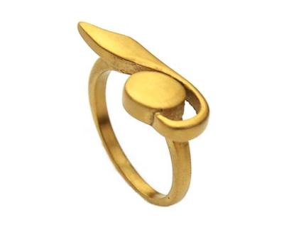 China Fashion To Exercise Symbol Design Stainless Steel Jewelry Ring 18k Gold DM 408 for sale