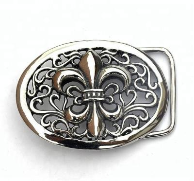 China Mens Belt Buckle Factory Jewelry Stainless Steel Flower Cavity Wholesale Cross Belt Buckle SSB 002 for sale