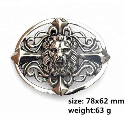 China High quality 316L stainless steel cross lion men's main belt buckle men's belt buckle SSB 009 for sale