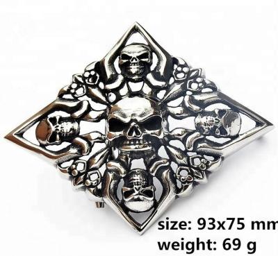 China Wholesale Mens Belt Buckle Stainless Steel Good Quality Jewelry Skull Men's Belt Buckle SSB 004 for sale