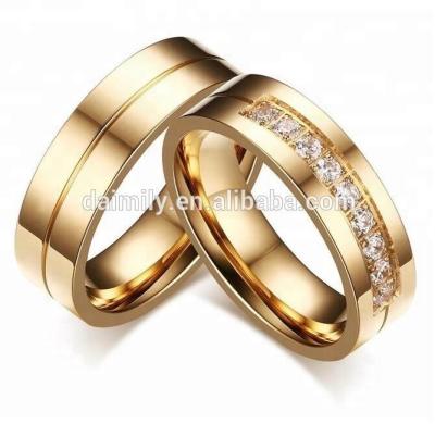 China 316 L Stainless Steel 18K Gold Casual/Sporty Wedding Ring For Men And Women DWR 005 for sale