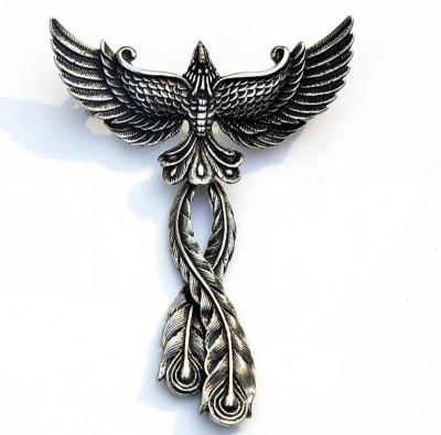 China Design Punk Jewelry Personality Fashion Stainless Steel Chain Phoenix Handmade Necklace DSWP-003 for sale