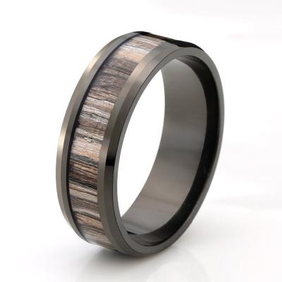 China FASHIONABLE Tungsten Ring Concise Steel Ring Factory Wholesale Wooden Ring for sale