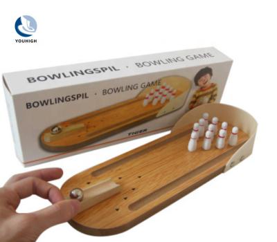 China Creative Game Wooden Mini Desktop Bowling Children's Games for Kids Educational Toy Table Interactive Bowling for sale