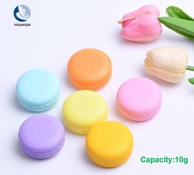 China New Design Macaron 10g Aseptic Colorful PP Container Cosmetic Jars Cosmetic Packaging Jars for sale