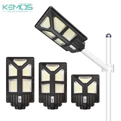 China ROAD KEMOS integrated outdoor street light road lamp ABS 150w 200w 300w all in one LED solar street light for sale