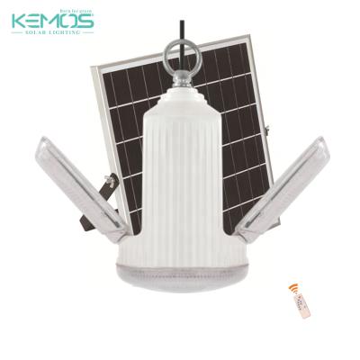 China Home New Design Double Fan Leaves Folding Solar Light 18w 24w 36w Waterproof Indoor Outdoor Solar Ceiling Lamp for sale