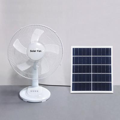 China High Quality 16 Inch 5 Blade Household Rechargeable Portable Table Strong Wind Solar Fan for sale