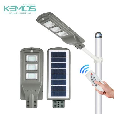 China Theme Park Outdoor Ip65 20w Ultra Bright ABS Integrated 40w 60w LED All In One Solar LED Street Light for sale