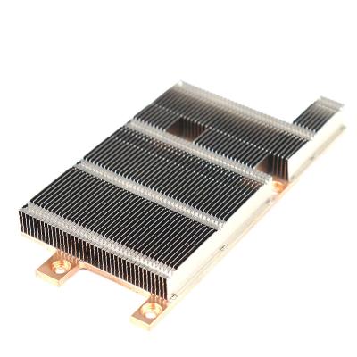 China High Quality Aluminum Server Radiator Heatsink Loop Fin Copper Welding Base Plate for sale