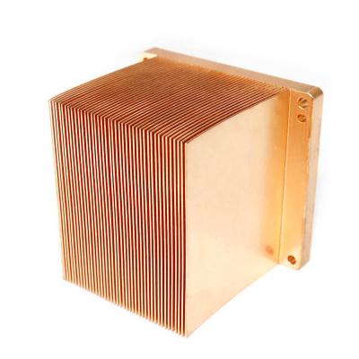 China Heatsink Customized Skiving Fin Radiator For Water Cooling Copper Plate for sale