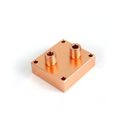 China Ascending Plate Radiator Copper Water Cooling Head Cooling Plate Block For Medical Liquid Heat Block for sale