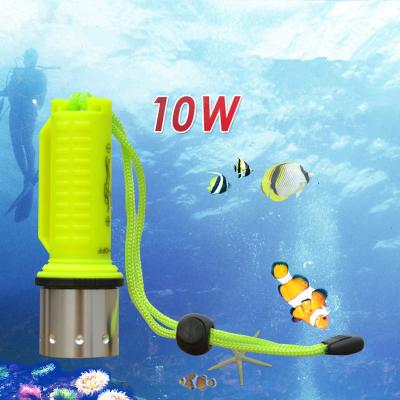 China IP 68 ABS Aluminum Alloy High Power 10W CREE XML-T6 Diving Flashlight Lamp with Magnetic for sale