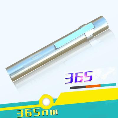 China Stainless Steel AAA Dry Battery or 10440 Litium Battery 365NM Blacklight UV Flashlight for sale