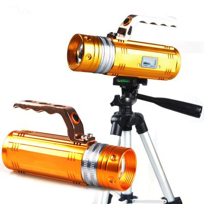 China Led Display 10W Rotating Zoom Yellow&Blue&White Night Fishing Led Lamp Flashlight/Torch for sale