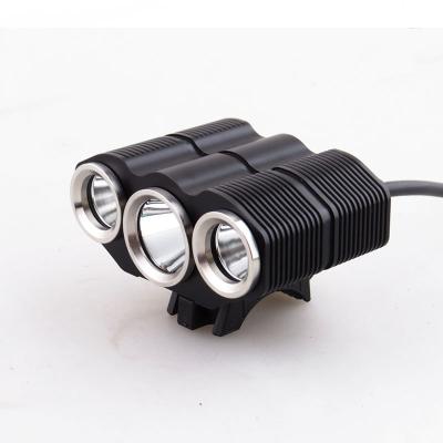 China Rechargeable 18650 Pack 3000Lms 4 Flash Modes 3XCREE T6 Bicycle Light/Bike Lamp/Headlamp for sale