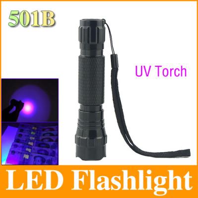 China WF501B CREE Ultraviolet Single UV Chip Led Flashlight/Torch 365NM Pet Urine Detector/Money for sale