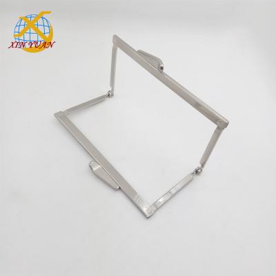 China Factory direct free sample metal nickel 8x6.2cm bag accessories metal purse clutch frame for sale