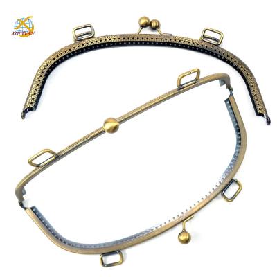 China Hot Sale 24.5*9.8cm Metal Purse Frame Purse Handbag Hardware for sale