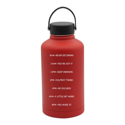 China MIKENDA Sport Viable Stainless Steel Water Bottle Double Wall Insulted Vacuum Flask Water Bottle Time Maker for sale