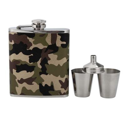 China Viable Mikenda China Factory Direct Stainless Steel Army Green 18oz Spray Paint Hip Flask for sale