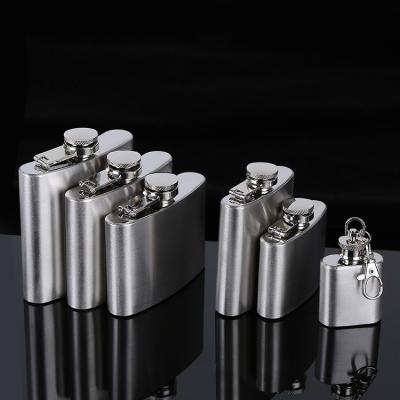 China Minimalist stainless steel hip flask with 7 oz volume for sale