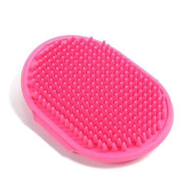 China Viable Sustainable Pet Bath Remove Hair Brush Dog Bath Massage Comb Soft Stabilized Silicone Hair Removal Brush Floating Feeds for sale